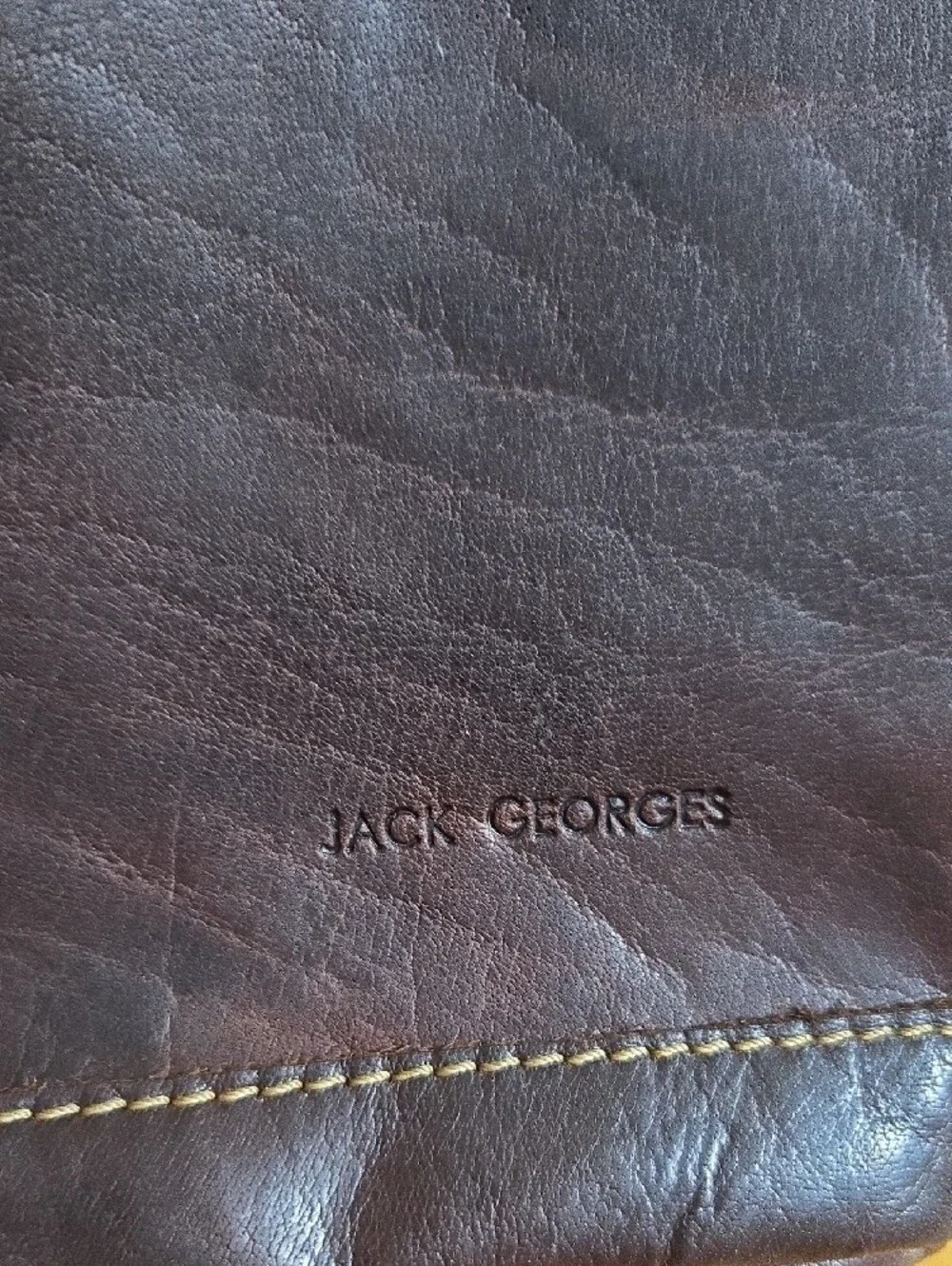 Jack Georges Sleek Dark Brown Leather Convertible Crossbody/Backpack  Bag